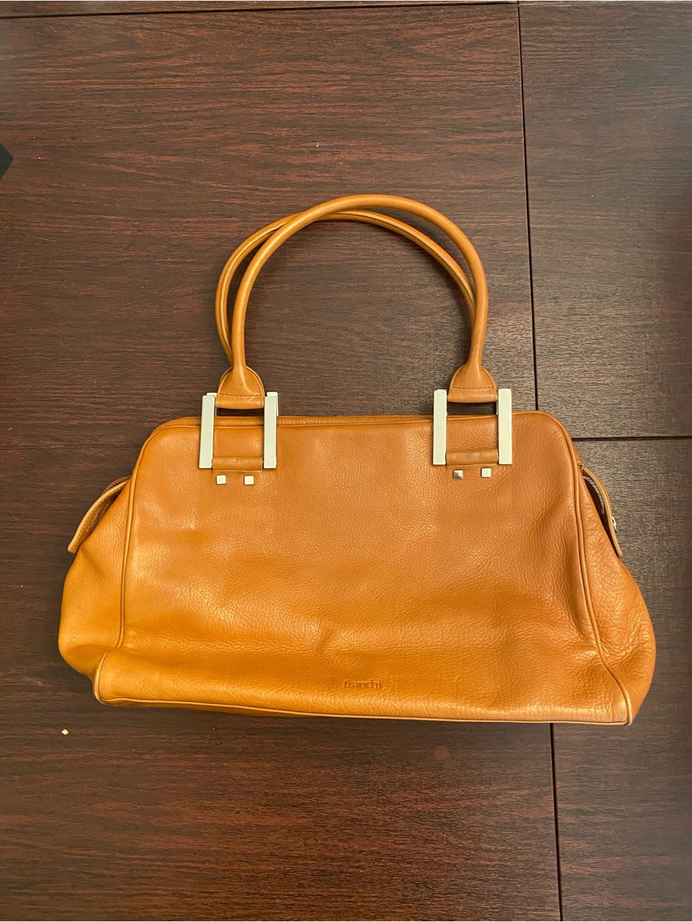 Tan Leather Satchel Handbag - Franchi